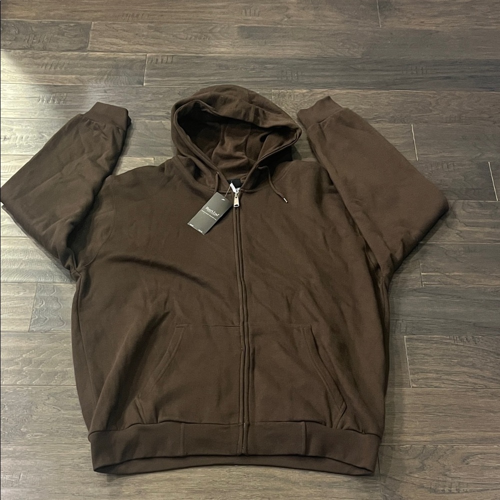 Rivers End Thermal Sweat Jacket Hoodie Brown new Mens Size XXL